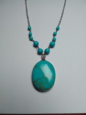 Vintage ATI Mexico Sterling 925 Turquoise Beaded Necklace